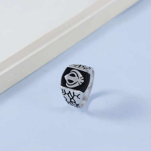 Navdeep Sikh Khanda Designe Silver Ring For Him