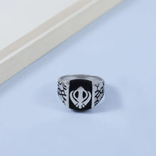 Navdeep Sikh Khanda Designe Silver Ring For Him