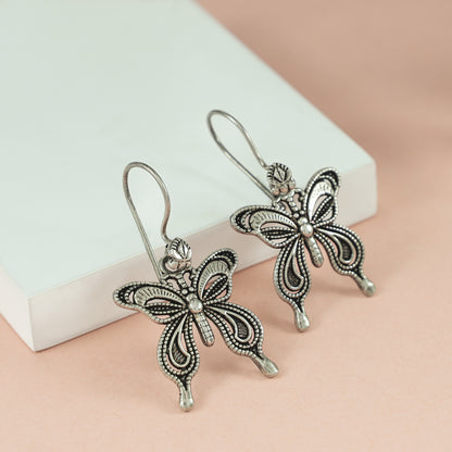 Lovely Butterfly Sterling Silver Earrings