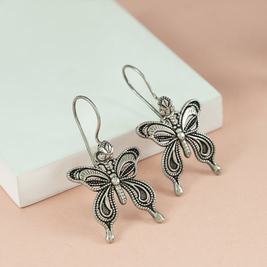 Lovely Butterfly Sterling Silver Earrings