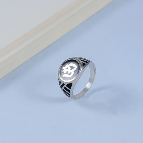 Veer Om Blessing Silver Ring For Him