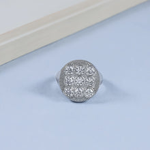 Karan Nine Stone Shine Silver Ring For Him