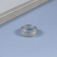 Arjun Classic Groove Silver Ring For Him