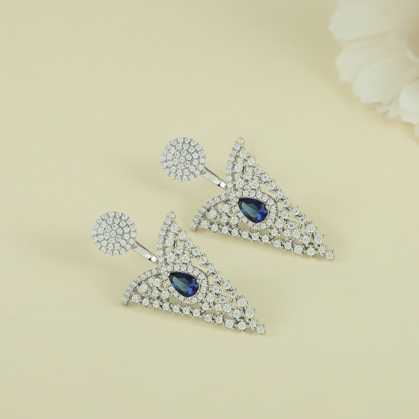 Riyana Delicate Silver Earrings