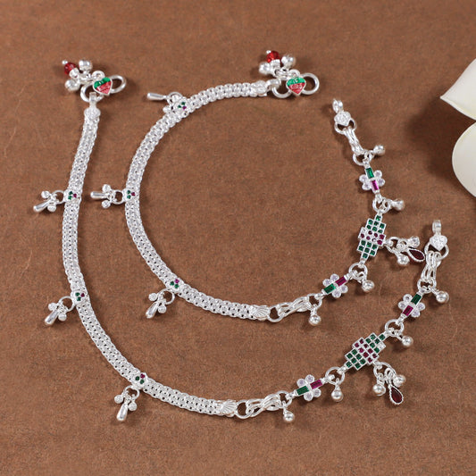 Jaya  Silver Anklets