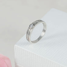 Dev Minimal Stone Silver Ring For Him