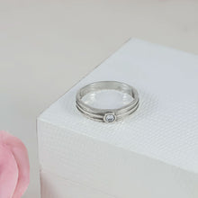 Dev Minimal Stone Silver Ring For Him