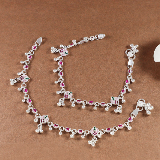 Freya Silver Anklets