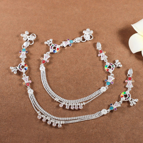 Vaanya Silver Anklets