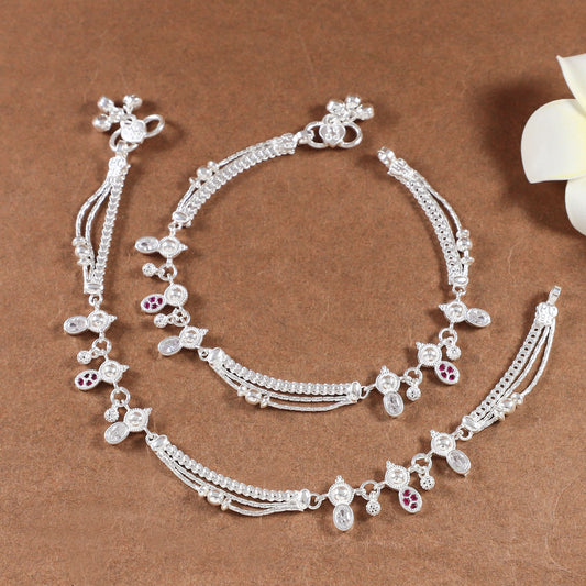 Dhwani Silver Anklets