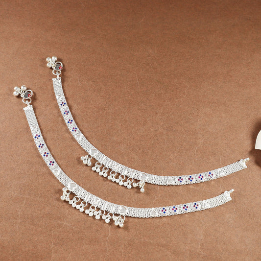 Isha Silver Anklets