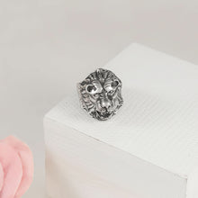 Rudra King Lion Silver Ring For Him