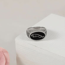 Ayaan Wild Panther Silver Ring For Him