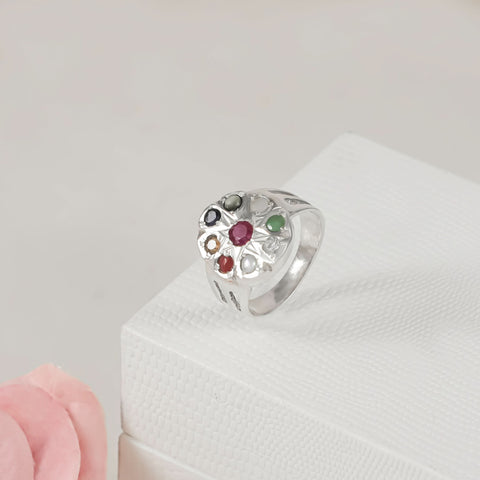 Kabir Navgrah Power Silver Ring For Him