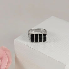 Aryan Elite Black Silver Ring For Him