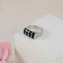 Aryan Elite Black Silver Ring For Him