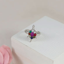 Kunal Mystic Multicolor Silver Ring For Him