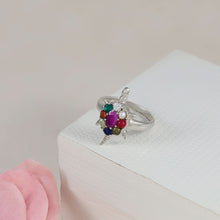 Kunal Mystic Multicolor Silver Ring For Him