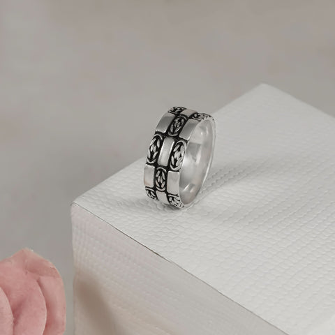 Antique Craft Silver Silver Ring For Him