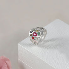Auspicious Navratna Signet Silver Ring For Him