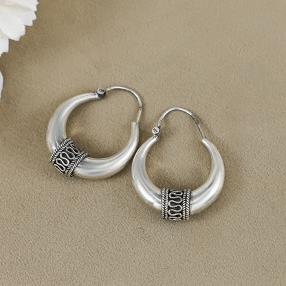 Abhya Classy Silver Earrings