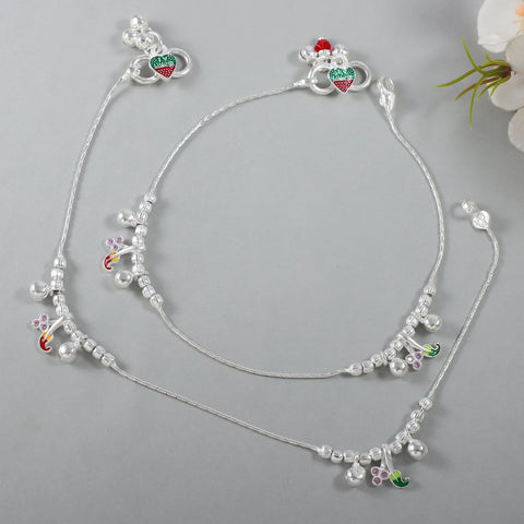 Twinkle Graceful Silver Anklets