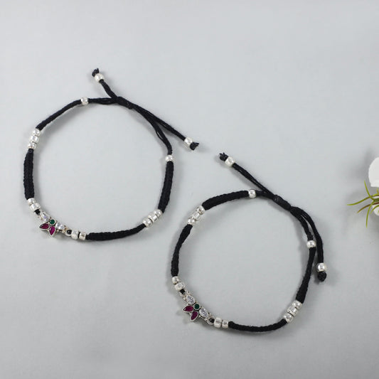 Savya Silver Anklets