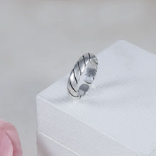 Samrat Eternal Twist Silver Band Ring For Him