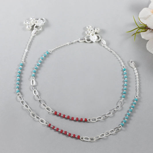 Ridhi Silver Anklets