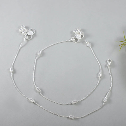 Saanvi Silver Anklets