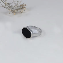 Midnight Onyx Silver  Ring For Him