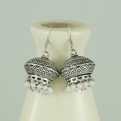 Ekani Fancy Silver Earrings
