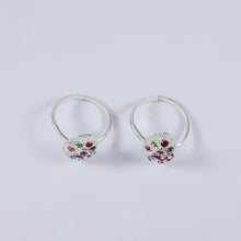 Meera Multistone Silver Toe Rings