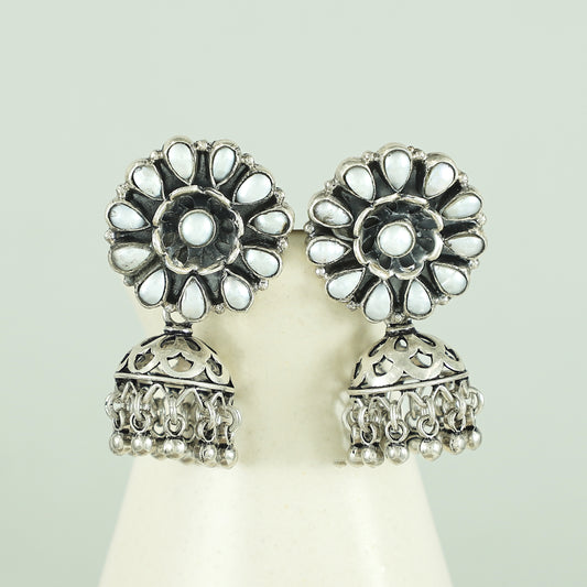 Parinita Pearls Silver Earrings