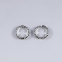 Asha Oxidised Heart Silver Toe Rings