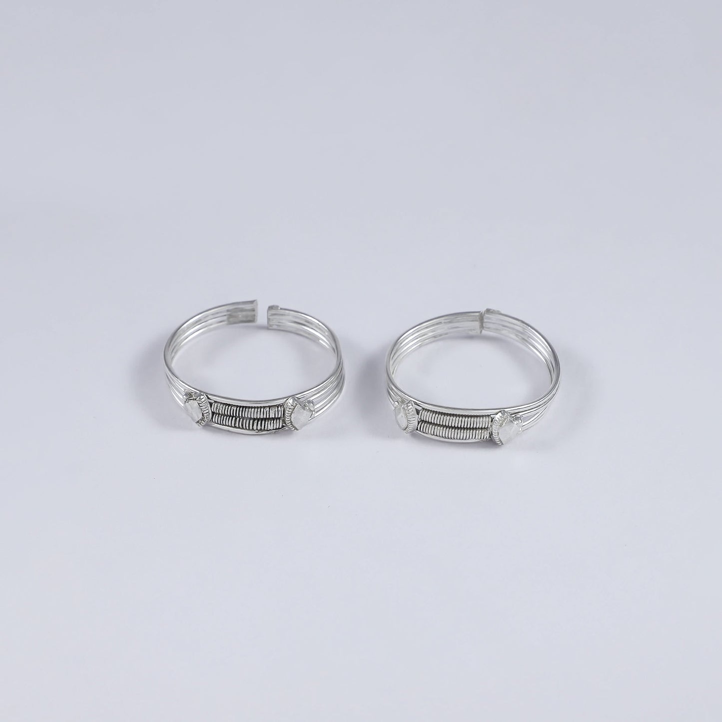 Jiya Simple Band Silver Toe Rings