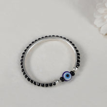 Lucky Evil Eye Silver Bangles Nazariya For Kids