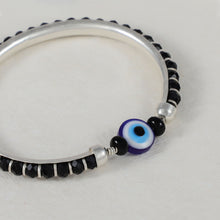 Lucky Evil Eye Silver Bangles Nazariya For Kids