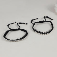 Black Thread Silver Bead Nazariya For Kids