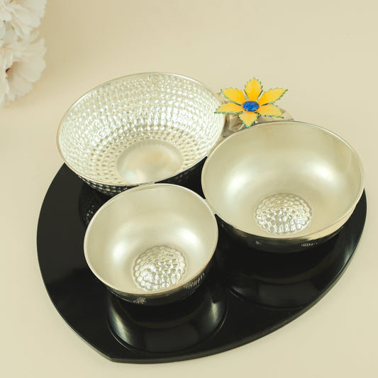 Fancy Silver Bowl Set