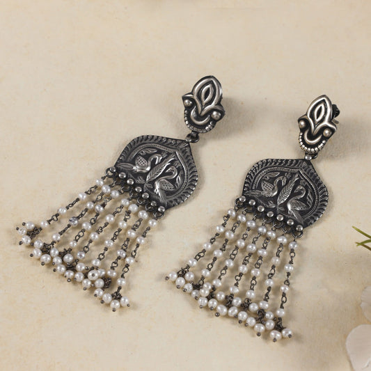 Prafula Dangler Silver Earrings