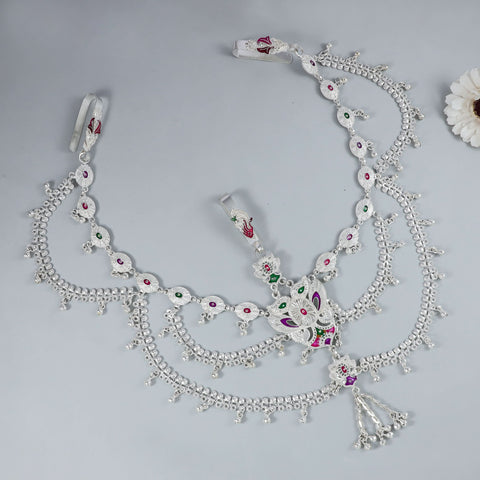 Riya Graceful Bridal Silver Waist Chain