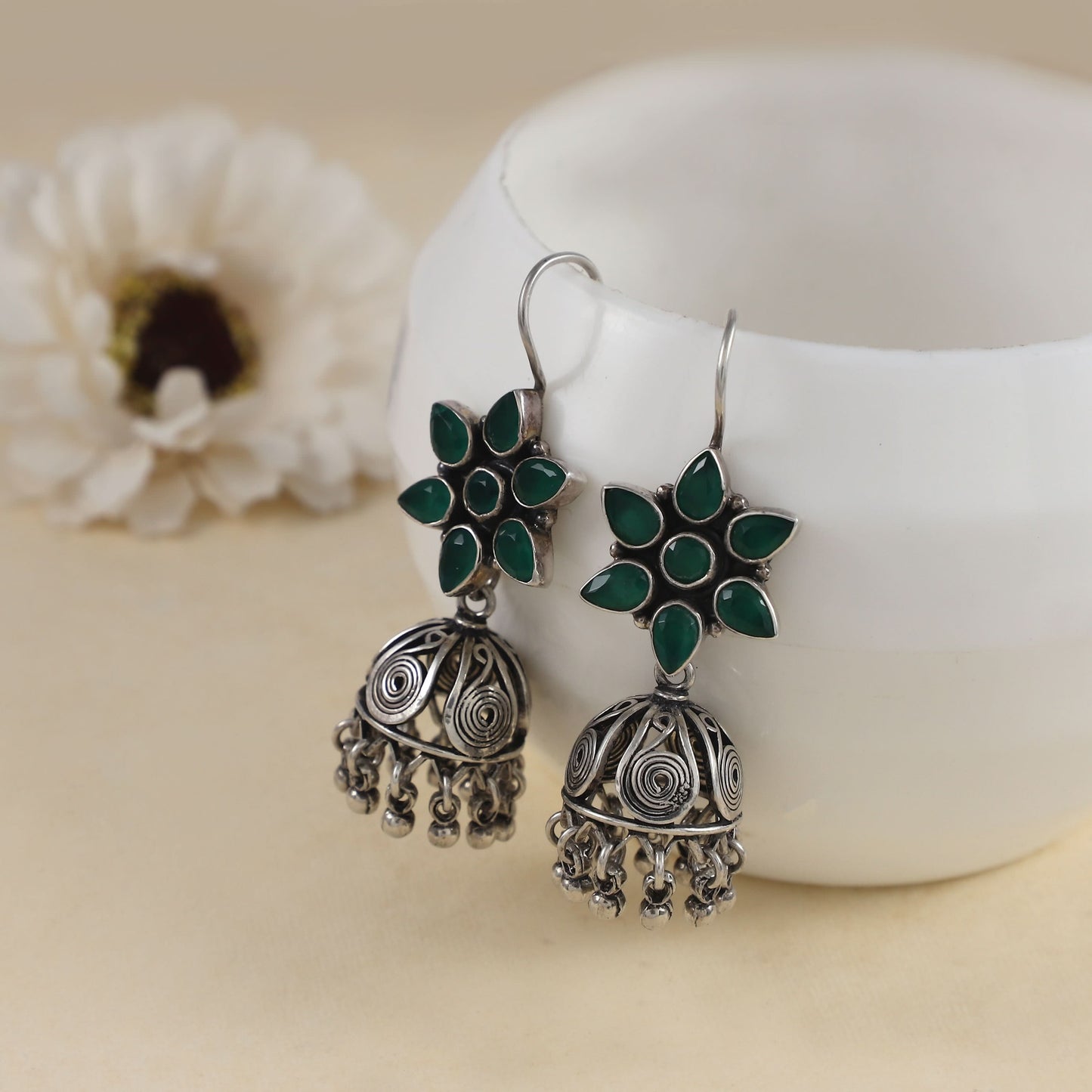 Beautiful Unique Design  Silver Earrings