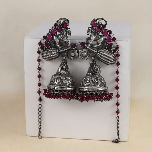 Manyata Antique Designe Silver Earrings