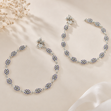 Jiya Floral Cluster Silver Anklets