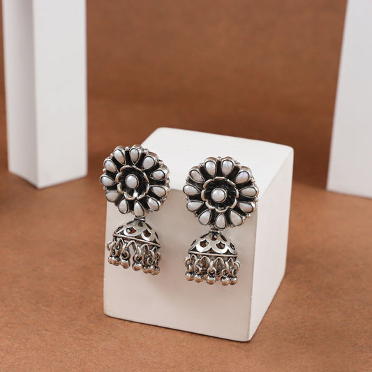 Amita Classy Silver Earrings