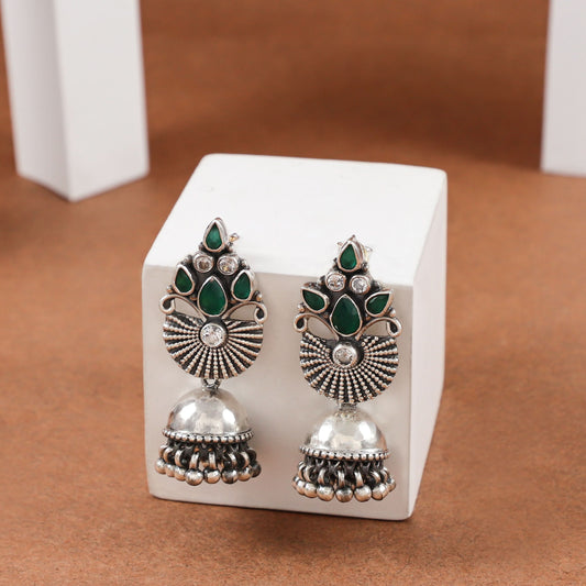 Unnati Regal Silver Earrings