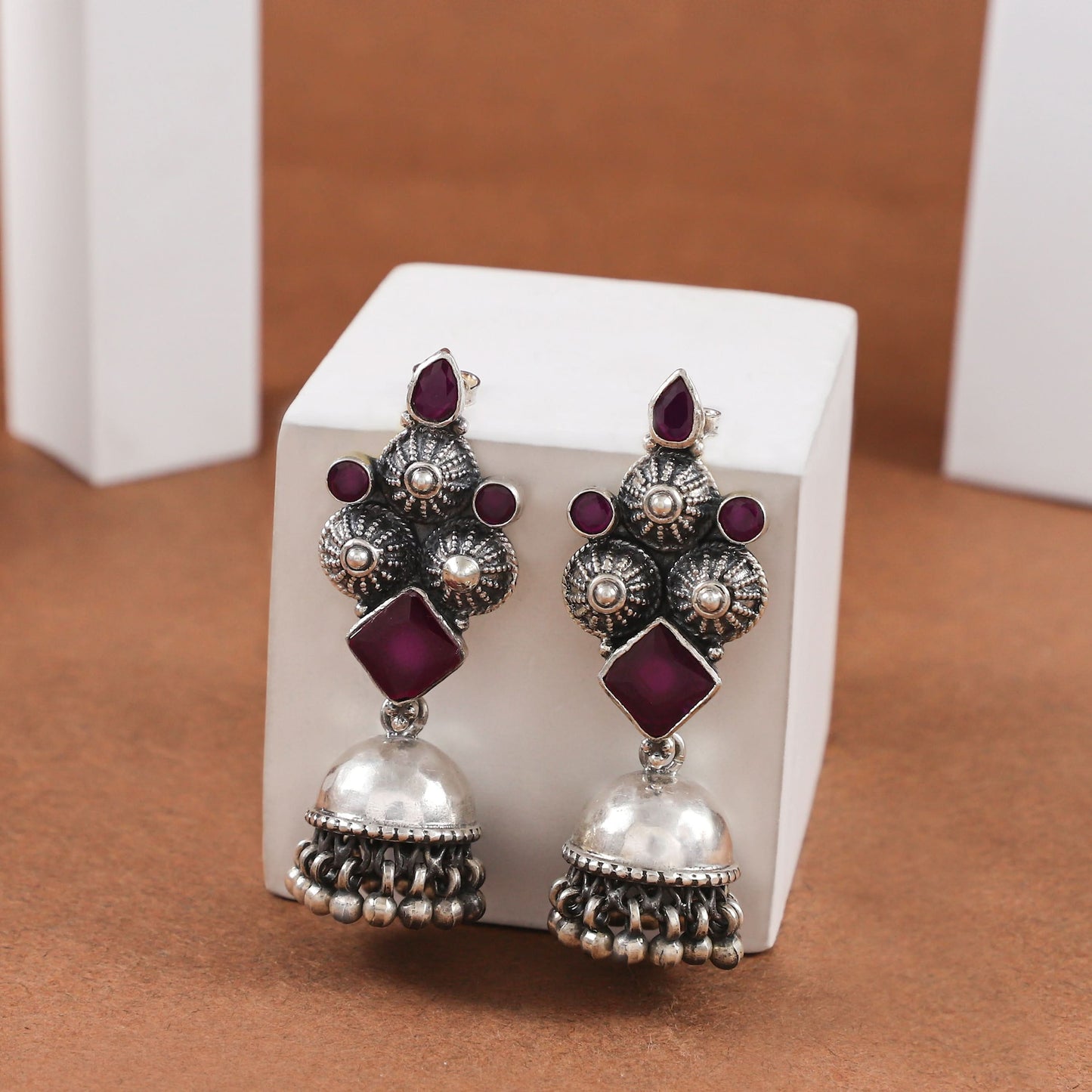 Aarvi Unique Design Silver Earrings