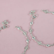 Kiran Bloom Chain Silver Anklets