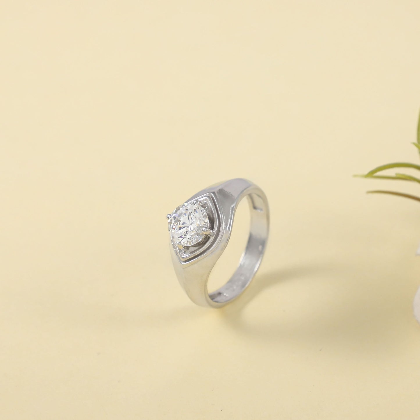 Eleganzia Cz Silver Ring For Him
